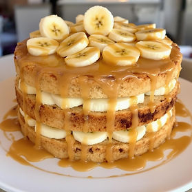 Caramel, Cinnamon and Banana Cake