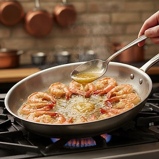 Butter-Basting Prawns