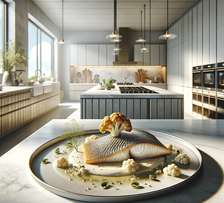 Pan-fried Sea Bass with a Celebration of Cauliflower