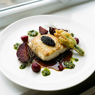 Pan-Fried Halibut with Caviar