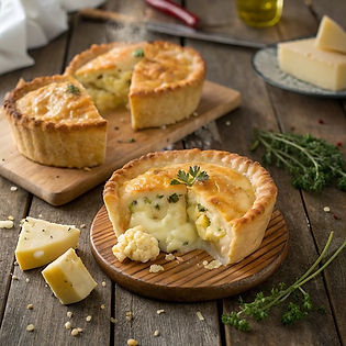 Garlic Cheesy Cauliflower Pies