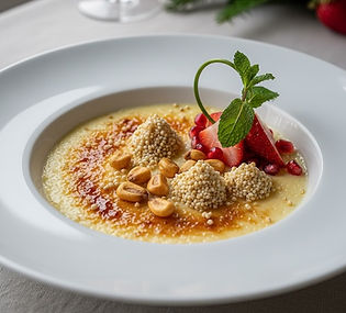 Peppermint White Chocolate Crème Catalana