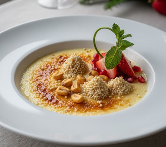 Peppermint White Chocolate Crème Catalana