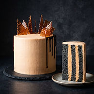Black Sesame Thai Tea Cake