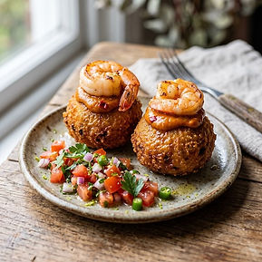 Acaraje with Shrimp & Vatapa