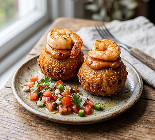 Acaraje with Shrimp & Vatapa