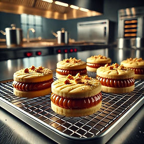 Peanut Shortbread with Salted Peanut Caramel