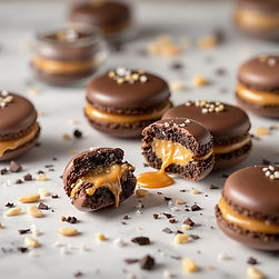 Peanut Butter Chocolate Macaron