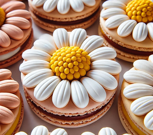 Baby Daisy Macarons