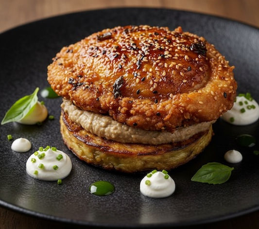 Italian Fried Chicken with Baba Ganoush