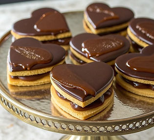 Salted Caramel, Chocolate Iced Hearts
