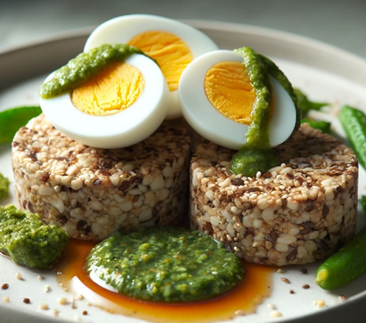 Rice Crackers with Salsa Verde
