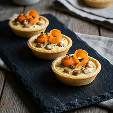 Mushroom, Carrot and Gruyère Tartlet