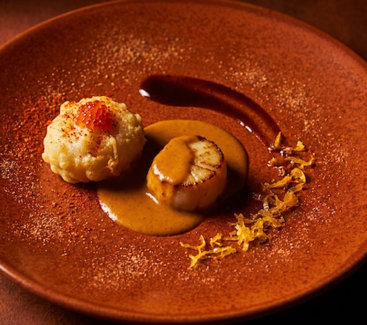 Scallops, Pumpkin Satay, Tamarind