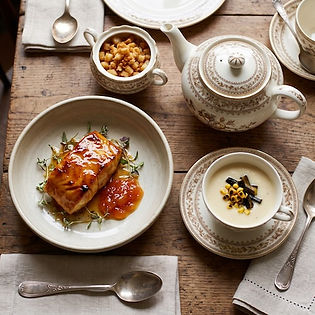 BBQ Monkfish, Chicken Veloute