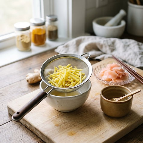 Twice-Blanching Ginger to Tame Its Heat