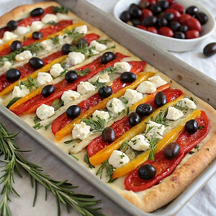Mediterranean Mezze Focaccia