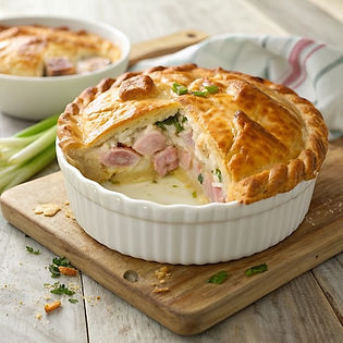 Chicken, Ham, Leek and Tarragon Pie