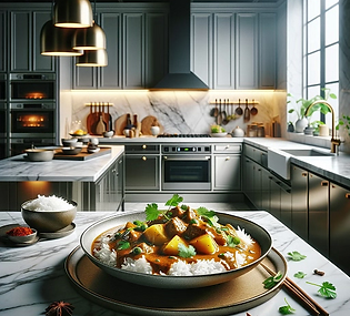 Coconut Rice with Massaman-style Curry