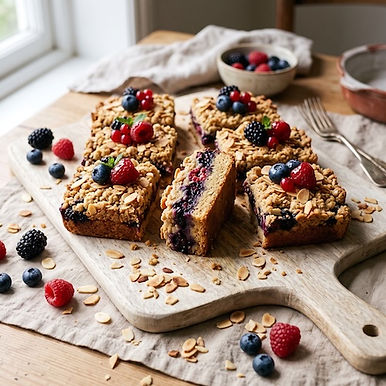 Berry Almond Crumble Traybake
