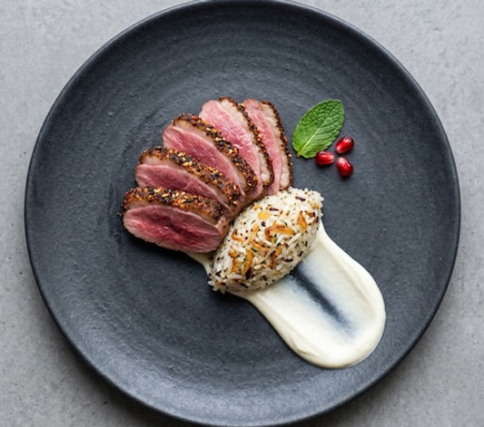 Seven-Spice Duck, Basmati & Labneh