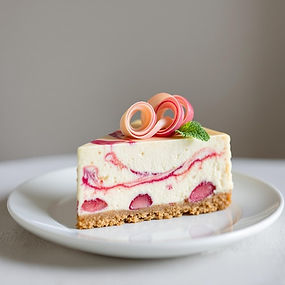Rhubarb and Ginger Cheesecake