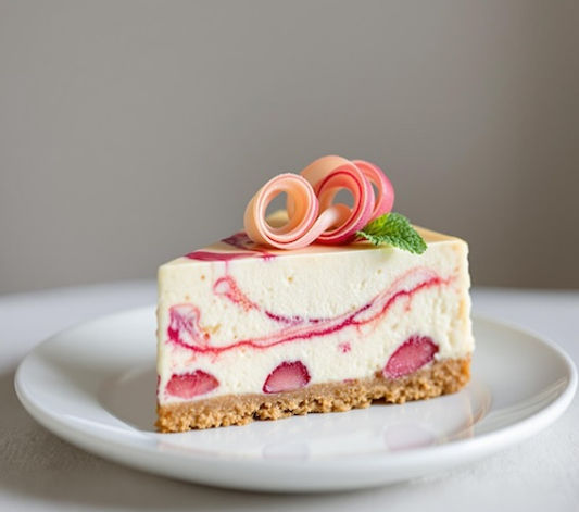 Rhubarb and Ginger Cheesecake