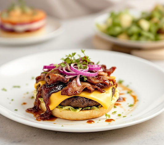 Cheeseburger with Date Jam