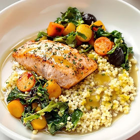 Salmon with Israeli Couscous