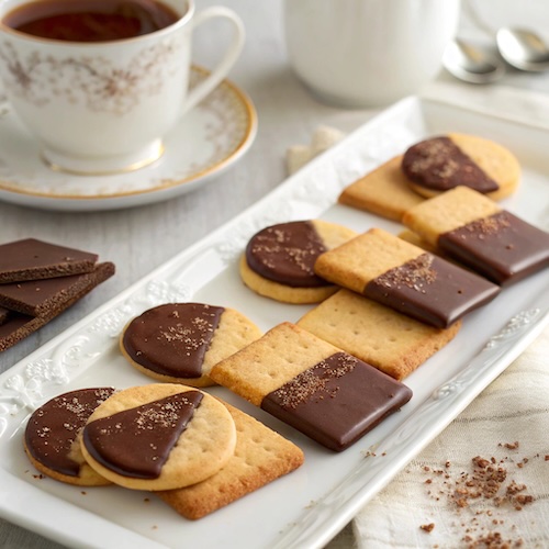 Tonka and Malted Milk Biscuits with Chocolate