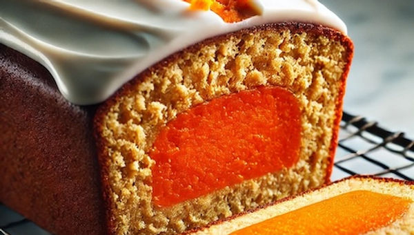 Halwa Surprise Loaf Cake