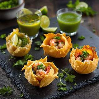 Pani Puri with Gazpacho Verde