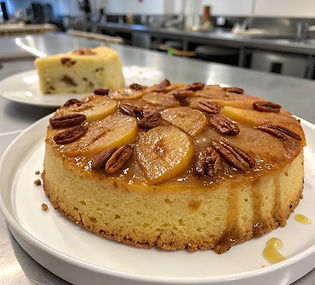 Parsnip Pear and Pecan Upside Down Cake