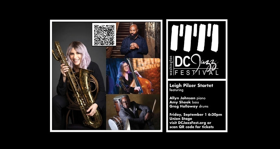 Leigh Pilzer Startet at DC JazzFest, featuring Allyn Johnson, Amy Shook, and Greg Holloway