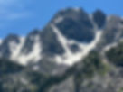 Snow covered rocky mountains