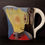 Miniatura: Original Pitcher with Face/ Brocca dipinta a mano con volto , pezzo unico