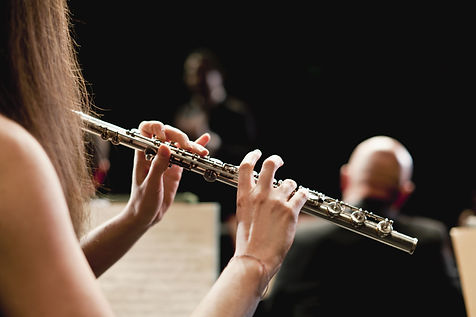 Flutist Performing