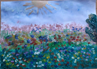 Nasi uczniowie i ich pomysłowość :) - wiosenna łąka.