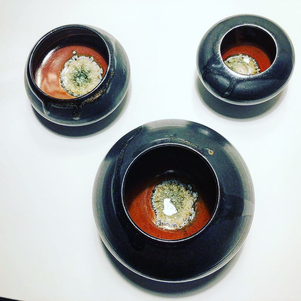 set of three ceramic bowls