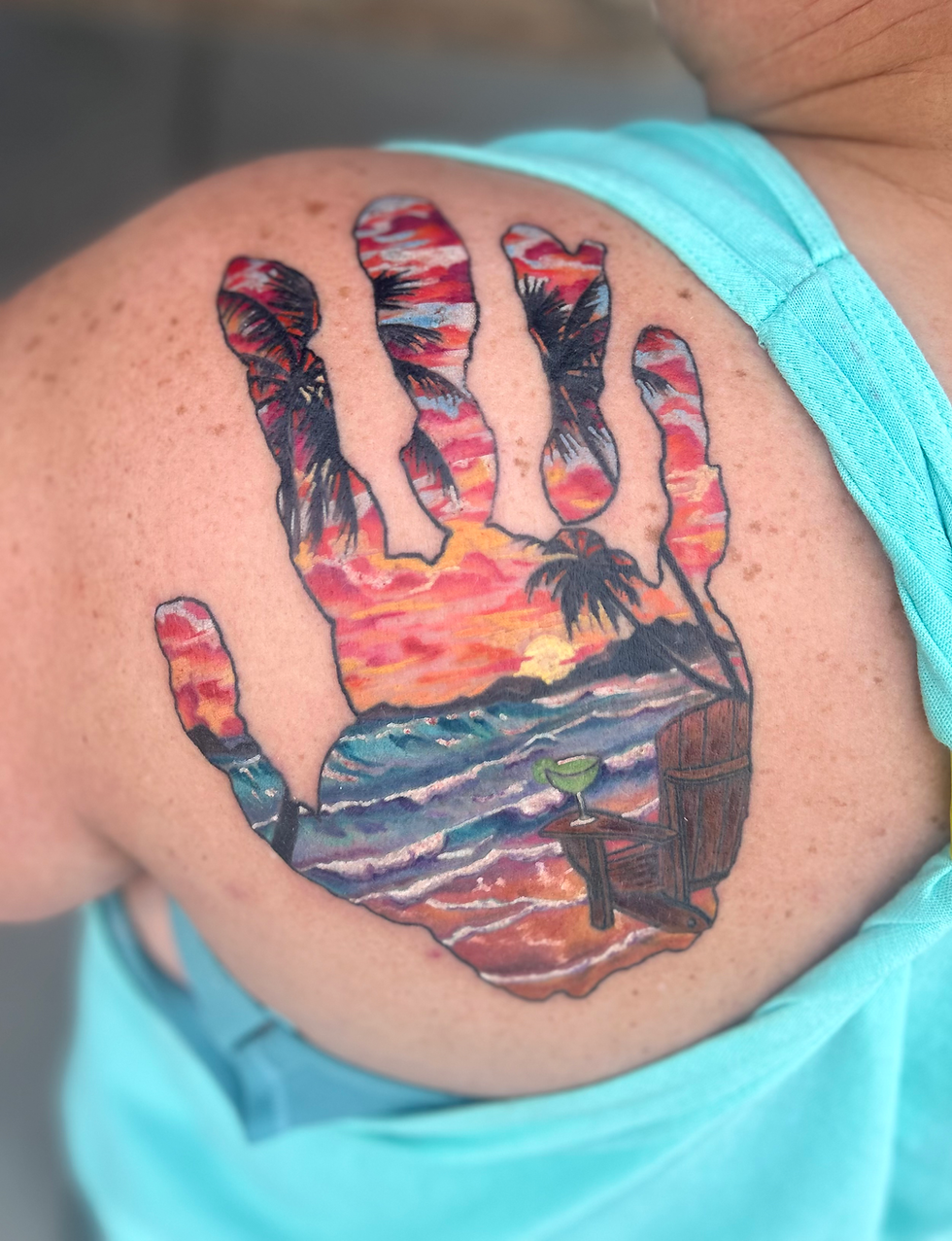 Sunset Palm by Ciara