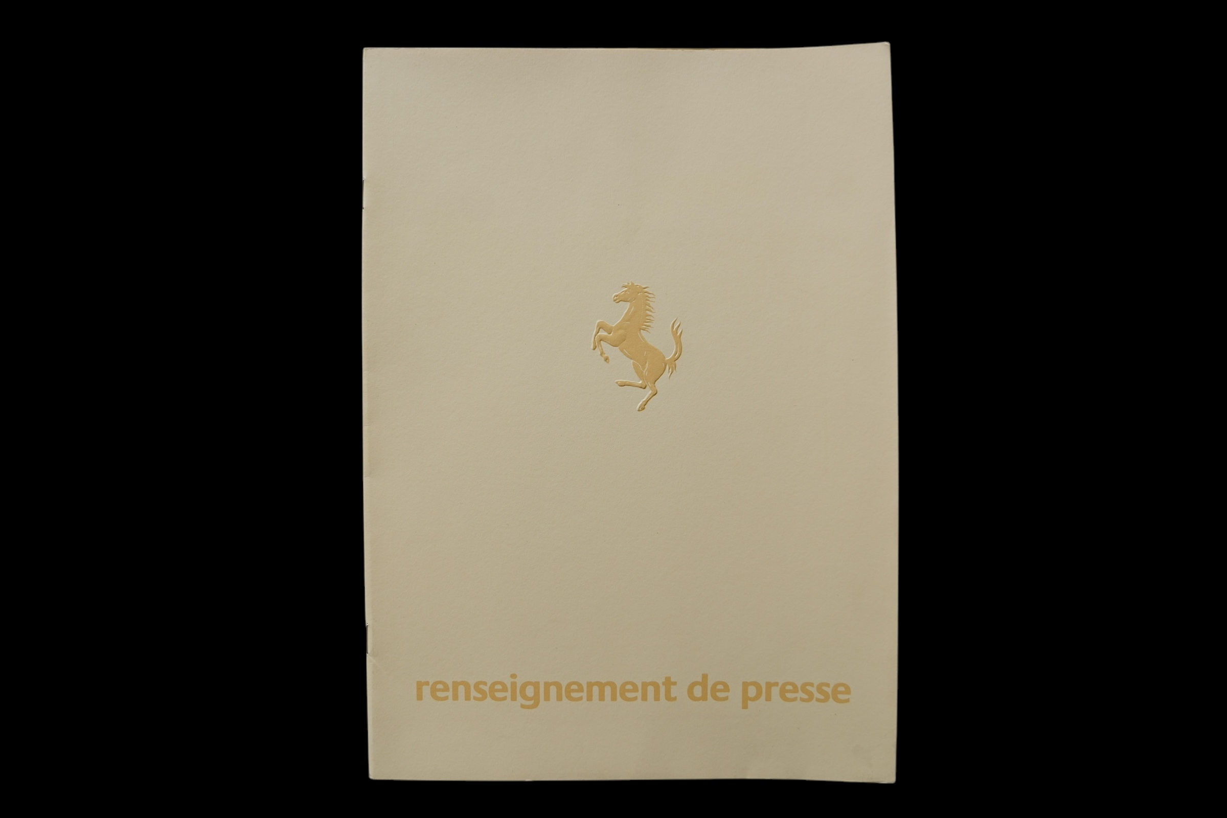 1984 Ferrari Mondial Cabriolet Press Kit (pictures not included)