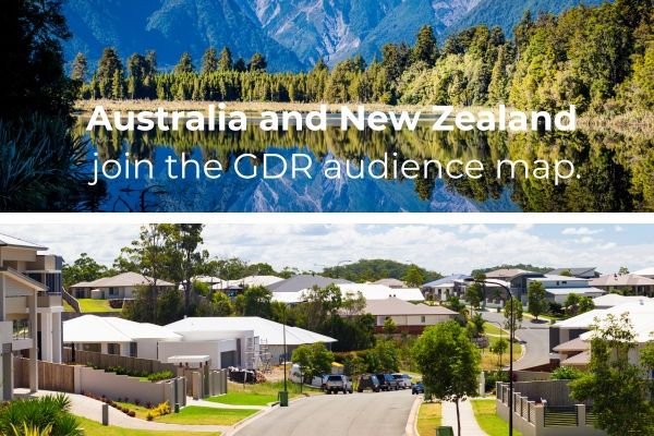 Australia and New Zealand Join the GDR Audience Map