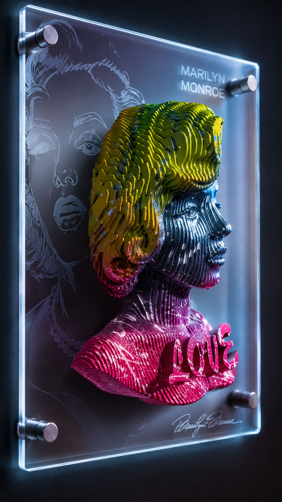 MARILYN LOVE: FROM DIGITAL SCULPTURE TO GLOW-IN-THE-DARK MASTERPIECE