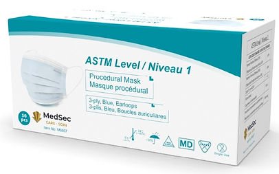 box of 50pcs ASTM L1 masks
