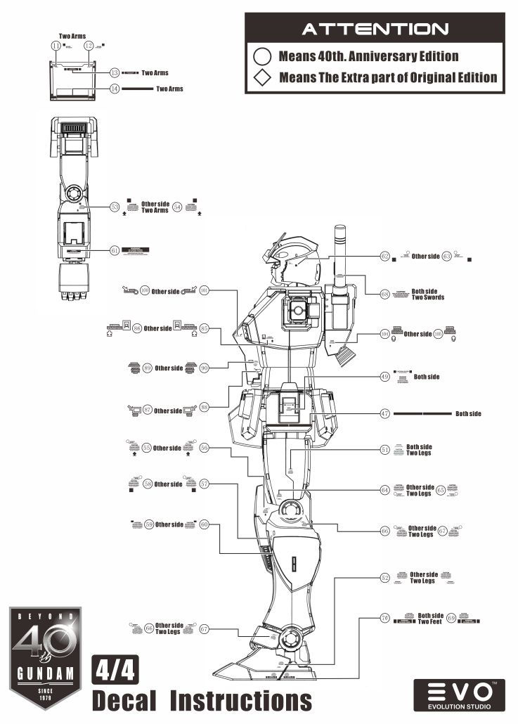 Thumbnail: EVO MG Gundam RX-78-2 The Origin Ver. Waterslide Decals