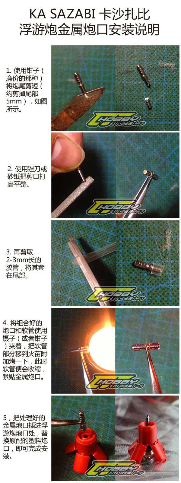 Thumbnail: CJ Hobby Metal Funnel Tip Set for MG Sazabi Ver. Ka