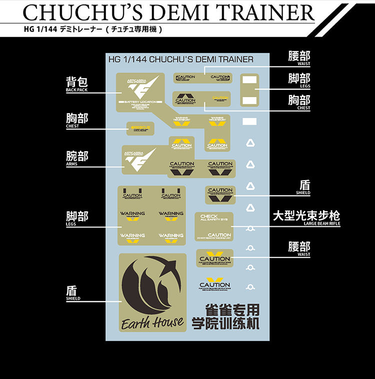 Thumbnail: EVO HGWM01 Gundam Aerial/Lfrith/ChuChu's Demi Trainer Waterslide Decals