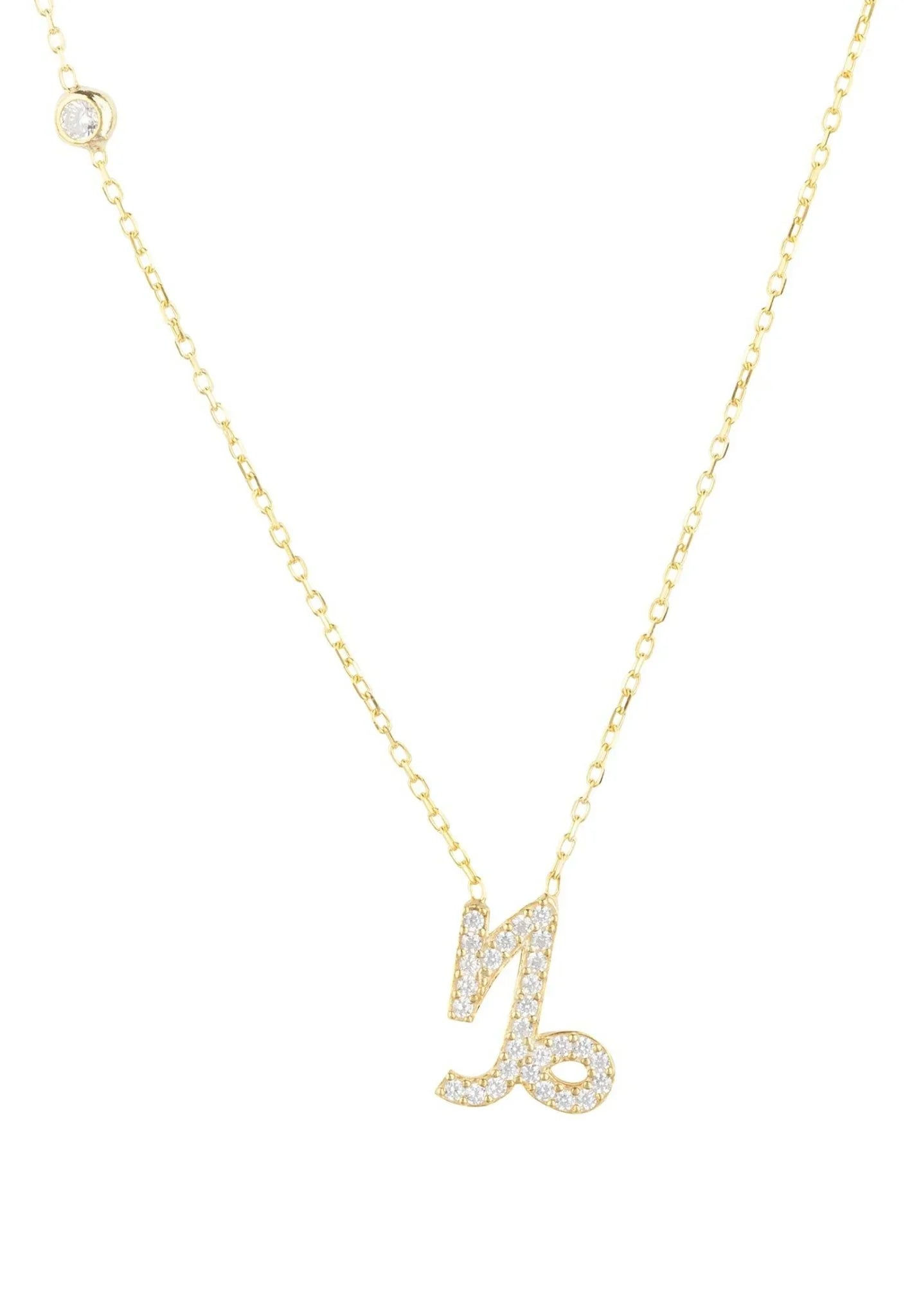 Zodiac Star Sign Pendant Necklace Gold…