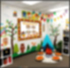 Fall camping nook classroom idea