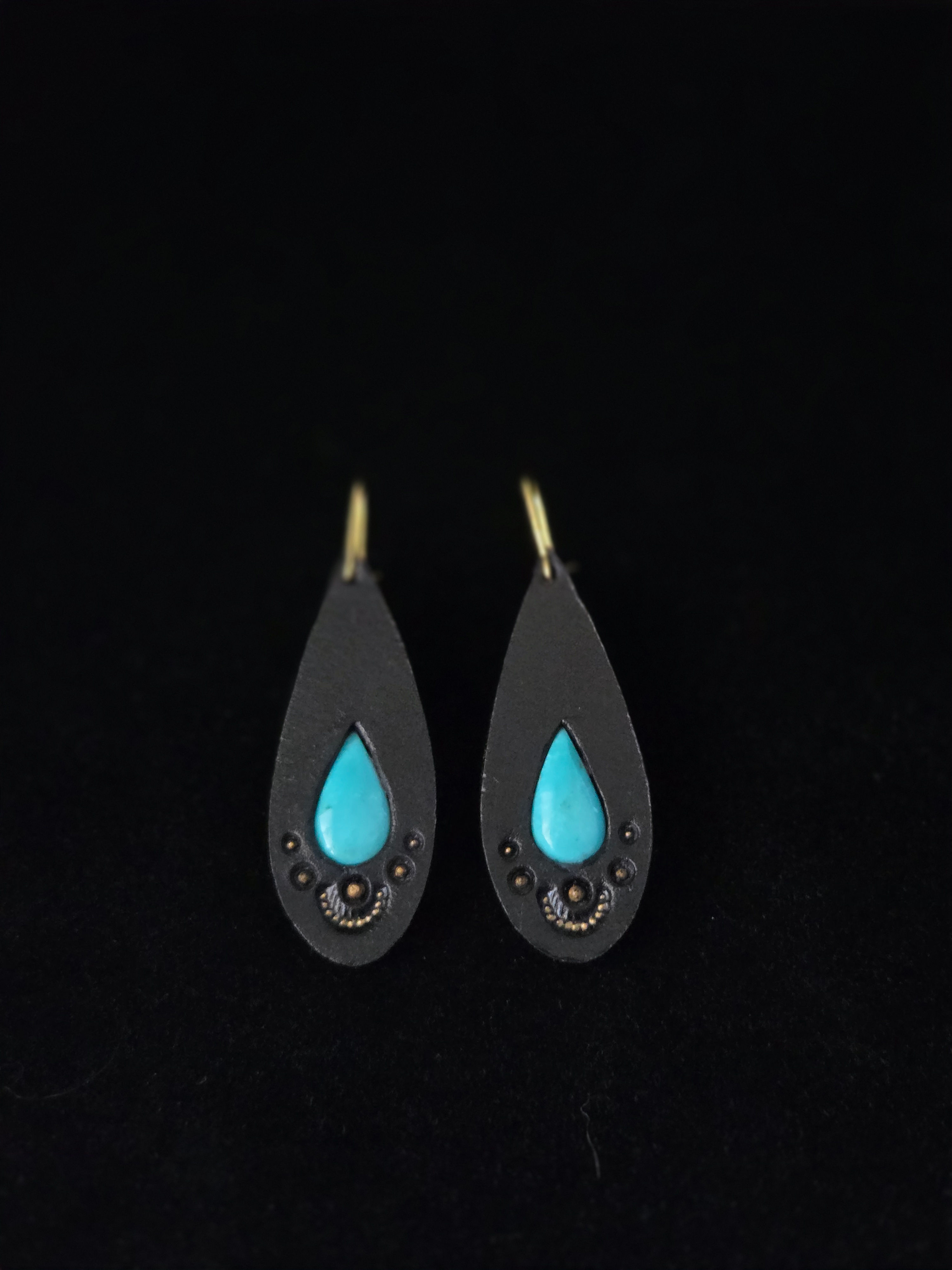 The Zinnia - Leather Earrings